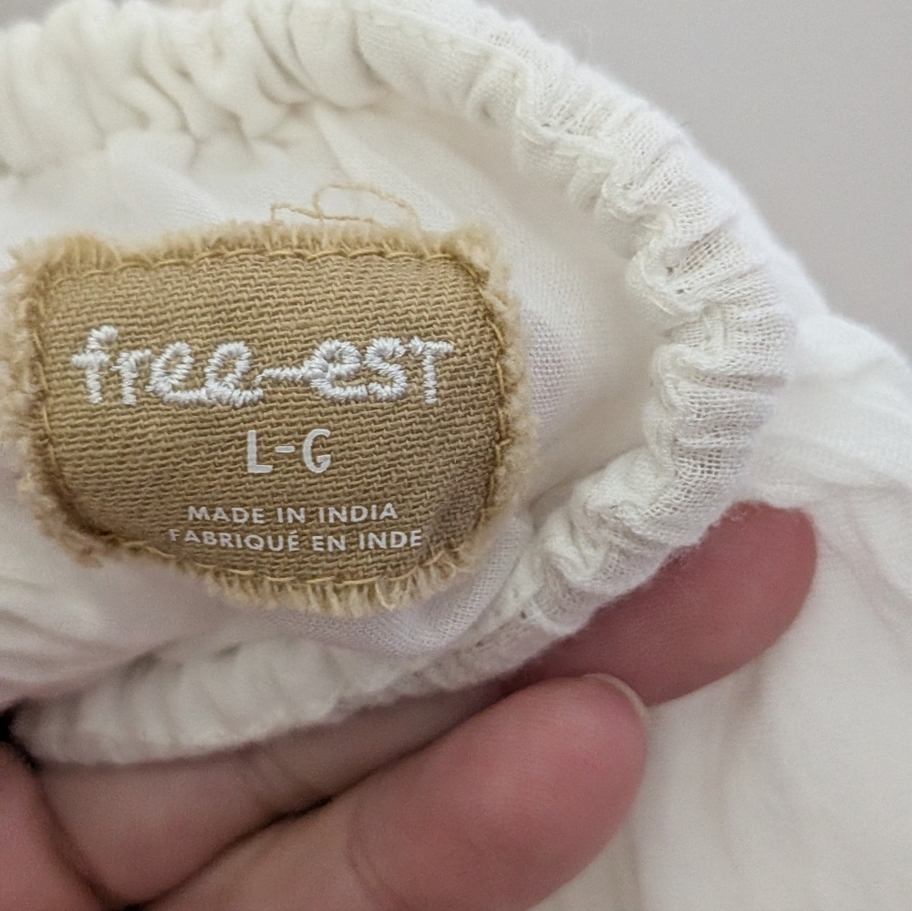Free People Free-Est Isla Midi Dress Ivory Open Back Adjustable NWT L - Picture 4 of 7